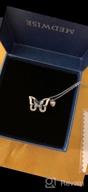 img 1 attached to Personalize Your Style With Dainty Silver Butterfly Initial Necklace Featuring Crystal Pendant And Script Name - Perfect Gift For Women From Alphabet 26 A-Z! review by Megan Green