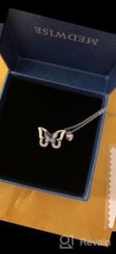 img 5 attached to Personalize Your Style With Dainty Silver Butterfly Initial Necklace Featuring Crystal Pendant And Script Name - Perfect Gift For Women From Alphabet 26 A-Z!