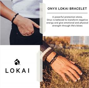 img 2 attached to Lokai Beaded Bracelet For Women & Men: Stone & Metal Collection - Comfortable Jewelry Fashion Slides-On Fit