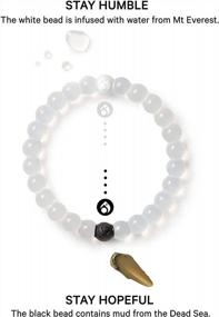 img 1 attached to Lokai Beaded Bracelet For Women & Men: Stone & Metal Collection - Comfortable Jewelry Fashion Slides-On Fit