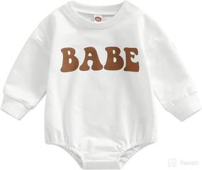 img 4 attached to Crewneck Sweatshirt Bodysuit Pullover Oversized Apparel & Accessories Baby Boys