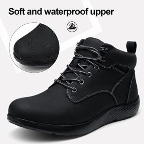 img 3 attached to Удобные и водонепроницаемые ботинки Vostey Chukka для мужчин | Повседневный стиль кроссовок средней высоты