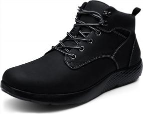 img 4 attached to Удобные и водонепроницаемые ботинки Vostey Chukka для мужчин | Повседневный стиль кроссовок средней высоты