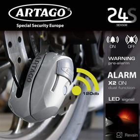 img 2 attached to 🔒 Improved Artago Secure 24S.6M Motorcycle Alarm Disc Lock - 120 dB Sound Alarm