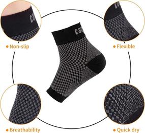 img 1 attached to CAMBIVO 2 пары компрессионных носков для подошвенного фасциита для женщин и мужчин, поддержка лодыжки с компрессионными рукавами для ног для облегчения боли в пятке и лечения подошвенного фасциита