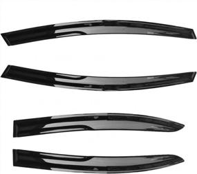 img 4 attached to Improve Your Honda Civic'S Looks With Labwork 4X Window Visor Vent Shade Rain Guard For 2006-2011 Sedans