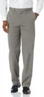 sharp and sophisticated: savane men's tailored taupe dress pant with light pinstripes in 38x29 size logo