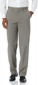 img 2 attached to Sharp And Sophisticated: Savane Men'S Tailored Taupe Dress Pant With Light Pinstripes In 38X29 Size