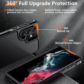 img 2 attached to Temdan [Heavy Shockproof] For Samsung Galaxy S22 Ultra Case,With 2 Pack [Soft Screen Protector + Camera Lens Protector] [12 FT Military Grade Drop Protection] Tough Rugged Full-Body Protection