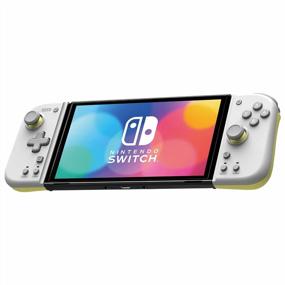 img 4 attached to HORI Nintendo Switch Split Pad Compact - Light Gray & Yellow - Ergonomic Controller for Handheld Mode - Officially Licensed by Nintendo - Best for Enhanced Gaming Experience