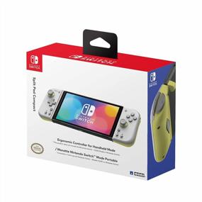 img 3 attached to HORI Nintendo Switch Split Pad Compact - Light Gray & Yellow - Ergonomic Controller for Handheld Mode - Officially Licensed by Nintendo - Best for Enhanced Gaming Experience
