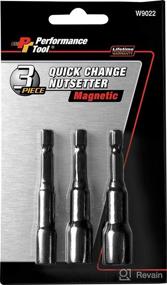 img 1 attached to 🔧 Enhance Performance with the Performance Tool W9022 Quick Change Magnetic Nut 3-Piece Set!