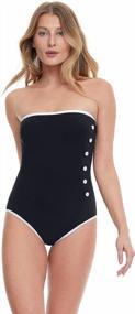 img 3 attached to Sail To Sunsets Bandeau One Piece For Women By Gottex