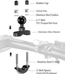 img 1 attached to BRCOVAN Handlebar Diameter Compatible Motorcycle