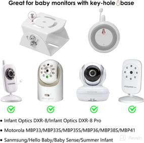 img 1 attached to Convenient 2 Pack Adjustable Baby Monitor Wall Mount Shelf for Infant Optics DXR-8, Motorola, VAVA, Samsung, BabySense, HelloBaby & More