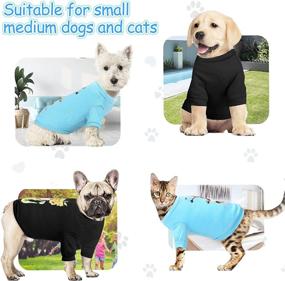 img 1 attached to 🐾 Stylish and Breathable BOTEWO 2-Pack Gnome Print Dog Shirts for Summer - Blue and Black Casual T-Shirts for Puppy Comfort (Size M)