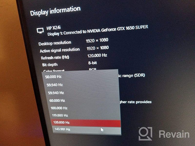 img 1 attached to HP X24Ih FHD Gaming Monitor: 144Hz, 1920X1080P, FreeSync, IPS Panel review by Warren Clay