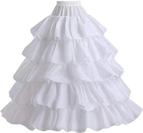 img 4 attached to Women'S Wedding Petticoat Crinoline Underskirt Slips - Perfect For Bridal Gowns!