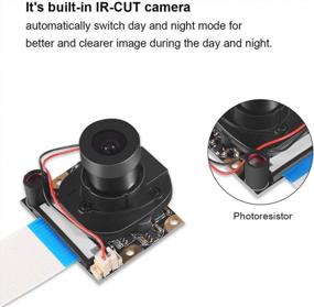 img 1 attached to Dorhea For Raspberry Pi 4 B 3 B+ Camera Module Automatic IR-Cut Switching Day/Night Vision Video Module Adjustable Focus 5MP OV5647 Sensor 1080P HD Webcam For Raspberry Pi 2/3 Model B Model A A+