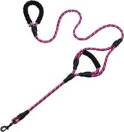 🐶 6 ft dog leash traffic padded two handles, reflective threads for control safety training for medium to large dogs by anbeer logo