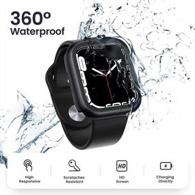 img 2 attached to [2 In 1] Goton For Waterproof Apple Watch Screen Protector Case SE Series 6 5 4 44Mm, 360 Protective PC Face Cover Built-In Tempered Glass, Front & Back Bumper For IWatch 6 5 4 SE 2022 Accessories