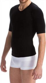 img 2 attached to Men'S Firm Control Body Shaping T-Shirt: Farmacell Man 419H With Heat Thermal And Protective Yarn, 100% Made In Italy