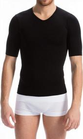img 1 attached to Men'S Firm Control Body Shaping T-Shirt: Farmacell Man 419H With Heat Thermal And Protective Yarn, 100% Made In Italy