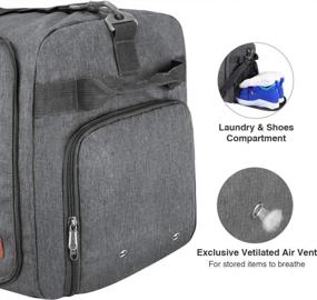 img 2 attached to 65L Travel Duffel Bag: Foldable Weekender With Shoes Compartment, Water-Proof & Tear Resistant - Canway