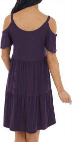 img 1 attached to Flaunt Your Style With Nirovien Women'S Flowy Cold Shoulder Summer Dress