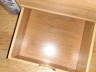img 1 attached to Bamboo Desk Drawer Organizer With Multiple Compartments For Bills, Office Supplies, Cosmetics, Kitchen Utensils And More - Easy Access And No Assembly Required review by Randolph Iglesias