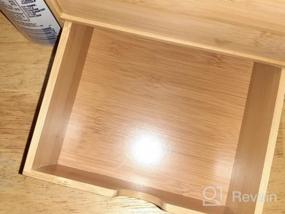 img 6 attached to Bamboo Desk Drawer Organizer With Multiple Compartments For Bills, Office Supplies, Cosmetics, Kitchen Utensils And More - Easy Access And No Assembly Required