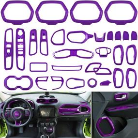 img 4 attached to 🚗 Enhance Your Jeep Renegade Interior with 31-Piece Car Trim Kit in Purple - Ideal for 2015-2021 Models