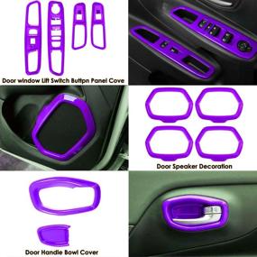 img 3 attached to 🚗 Enhance Your Jeep Renegade Interior with 31-Piece Car Trim Kit in Purple - Ideal for 2015-2021 Models