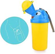 travel friendly baby potty urinal for boys and girls - reusable and portable pee training cup for car camping emergencies (yellow) logo