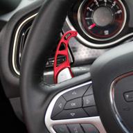 🔴 enhance your dodge charger/chrysler 300 shifting experience: silver aluminum steering wheel shift paddle extended shifter trim (red with hole) логотип