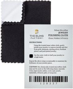 img 1 attached to 🧽 The Bling Factory Mini Microfiber Jewellery Cleaning & Polishing Cloth | Dual-Layered | Packs of 1, 2, 3, or 6