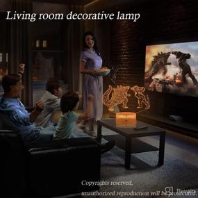 img 1 attached to Godzilla vs King Kong Night Light for Children's Room - LED Décor Lamp with Remote Control, 16 Colors Changes - Perfect Birthday Gift for Boys, Girls, and Babies