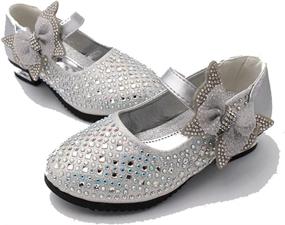 img 3 attached to YING LAN Little Glitter Leather Girls' Shoes - Sparkling Flats for Fashionable Feet!