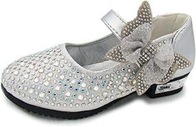 img 4 attached to YING LAN Little Glitter Leather Girls' Shoes - Sparkling Flats for Fashionable Feet!