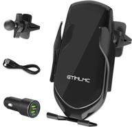 📱 gtimlmc wireless car charger mount: fast qi 15w charging, auto clamping, iphone 13/12/11/pro/max/xs/xr/se/8/8p, samsung galaxy s22/s21+/s20/s10/s9/s8/note 20/10/9/8 logo