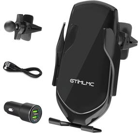 img 4 attached to 📱 GTIMLMC Wireless Car Charger Mount: Fast Qi 15W Charging, Auto Clamping, iPhone 13/12/11/Pro/Max/XS/XR/SE/8/8P, Samsung Galaxy S22/S21+/S20/S10/S9/S8/Note 20/10/9/8