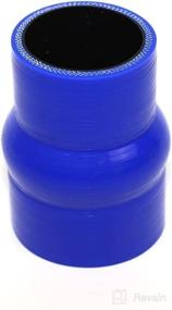 img 1 attached to 🔵 TMKOOL 4-Ply Reinforced High Temperature Reducer Silicone Coupler Hump Hose - 2" to 2.25" ID, 4" Length (BLUE)