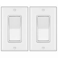 2 pack bestten 4-way wall light switch with plate - 15a 120/277v, ul listed white logo