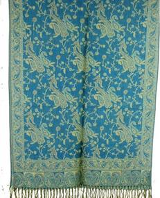 img 2 attached to Jacquard Paisley Pashmina: A Stylish, Double-Sided Wrap That Cures Your Silver Fever And Enhances Your Look!