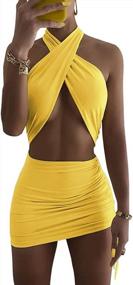 img 4 attached to Get Your Summer Look With XLLAIS Women'S Halter Neck Tops And Mini Skirts Set - Perfect For Beachwear