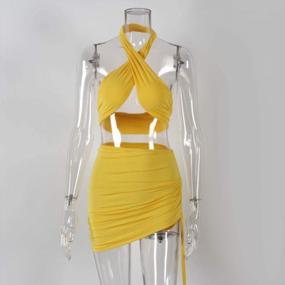 img 1 attached to Get Your Summer Look With XLLAIS Women'S Halter Neck Tops And Mini Skirts Set - Perfect For Beachwear