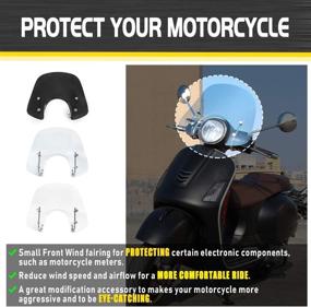 img 2 attached to Sport Bikes Scooter Windscreen Windshield Flyscreen Wind Screen Deflector Protector For Piaggio Vespa LX 150 125 50 LX125 LX150 LX50 GT200 GT 200 GTS250 GTS300 GTS 250 300 125 Super Sport Bj (Smoke)