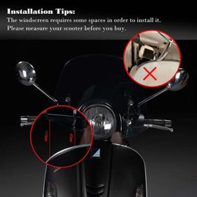 img 1 attached to Sport Bikes Scooter Windscreen Windshield Flyscreen Wind Screen Deflector Protector For Piaggio Vespa LX 150 125 50 LX125 LX150 LX50 GT200 GT 200 GTS250 GTS300 GTS 250 300 125 Super Sport Bj (Smoke)