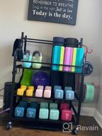img 1 attached to Mythinglogic Yoga Mat And Equipment Storage Rack With Hooks And Wheels - Gym Organizer For Dumbbells, Kettlebells, Foam Roller, Yoga Strap, And Resistance Bands review by Giovanni Glenn