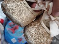 img 1 attached to 👶 Lidiano Baby Girls Bowknot Sequins Bling Anti-Slip Mary Jane Flat Crib Shoes + Headband Combo review by Karla Harper